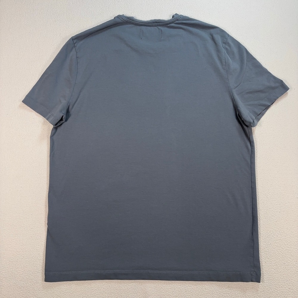 7 For All Mankind Luxe Performance T-Shirt Men's M Dusty Blue Stretch *Mark* - Picture 2 of 16